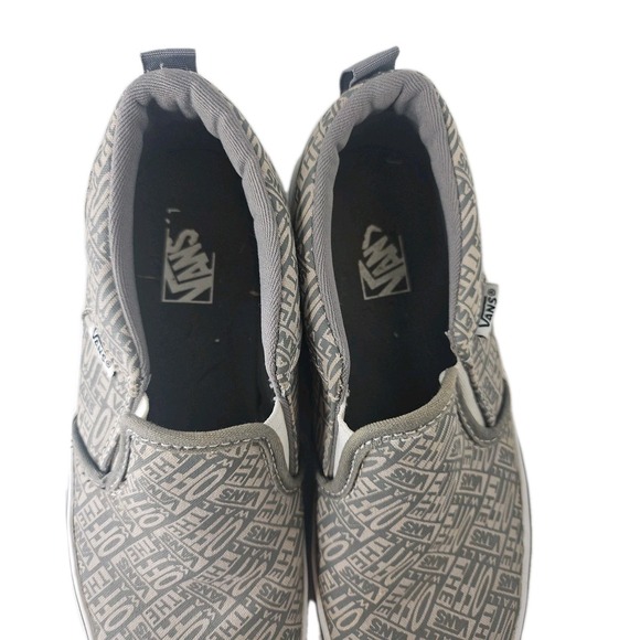 Vans off The Wall  Grey and White  Slip On Sneakers Size US Youth 6 - Picture 4 of 15